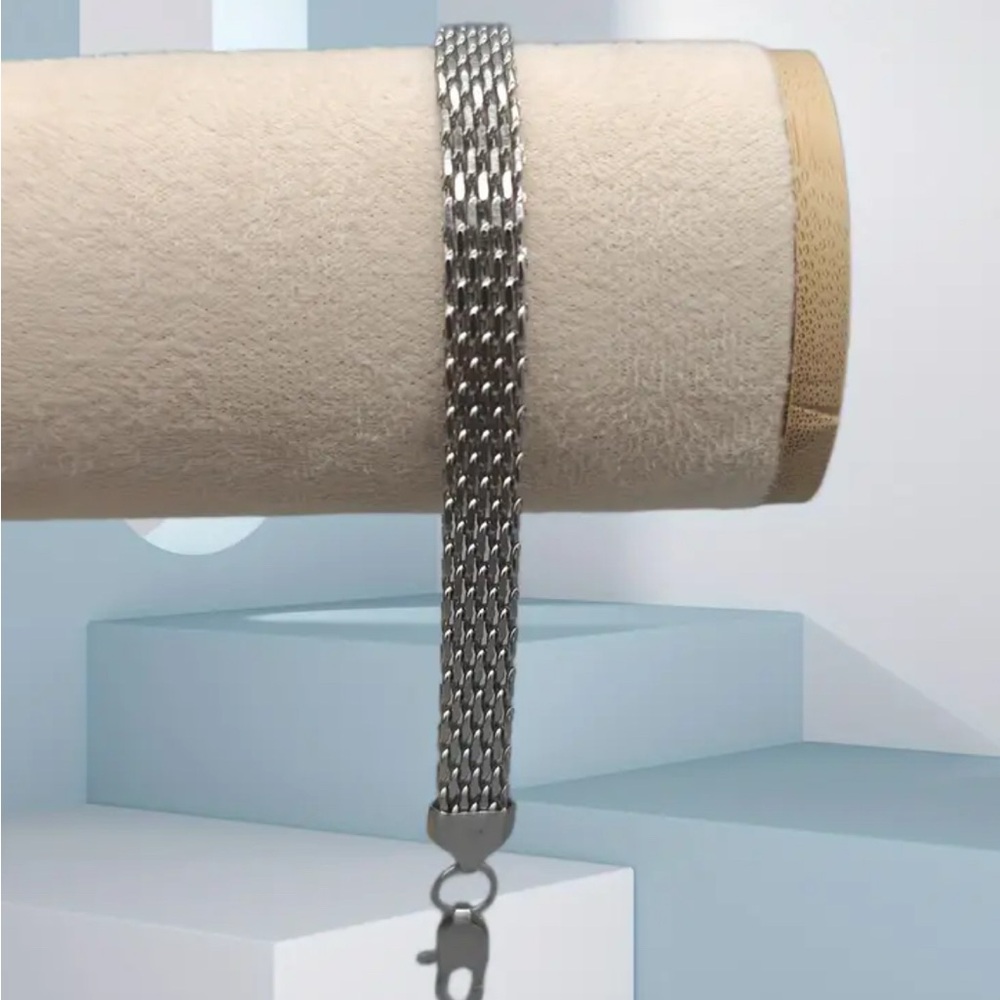 Men’s 8” Stainless Steel Chunky Tennis Bracelet - Picture 4 of 5